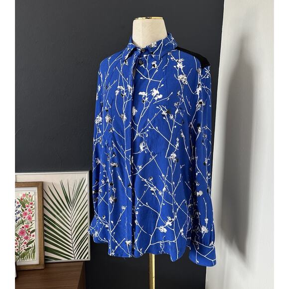 RAG & BONE Therese Blossom VISCOSE Long Sleeve BLOUSE Floral Shirt - Picture 3 of 14